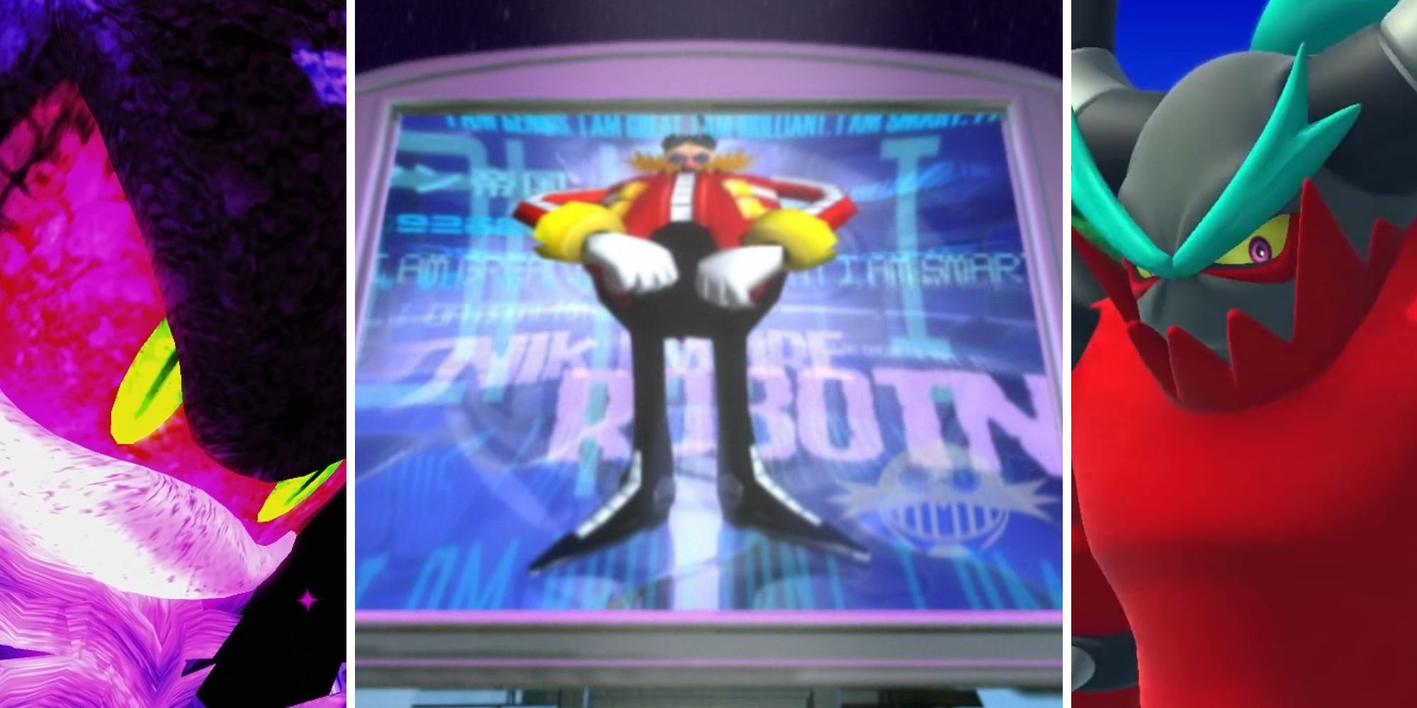 Image for the Best Sonic Villains listt, featuring Mephiles, Eggman, and Zavok.