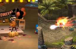 A combined image of gameplay from Costume Quest and Ys The Oath in Felghana