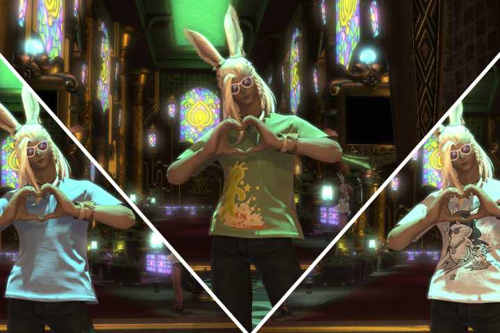FFXIV Mascot T-Shirt Display