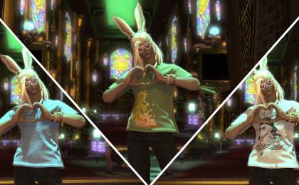FFXIV Mascot T-Shirt Display