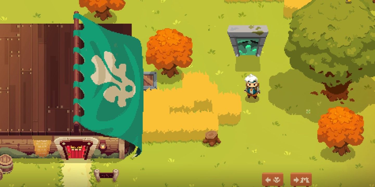 Moonlighter Standing Outside the Portal to the Dungeons