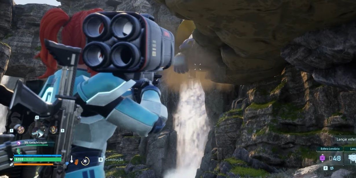 Shooting a Multi Guided Missile Launcher in Palworld
