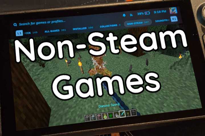 Thumbnail for the Best Non-Steam games on Steam Deck article, featuring Minecraft.