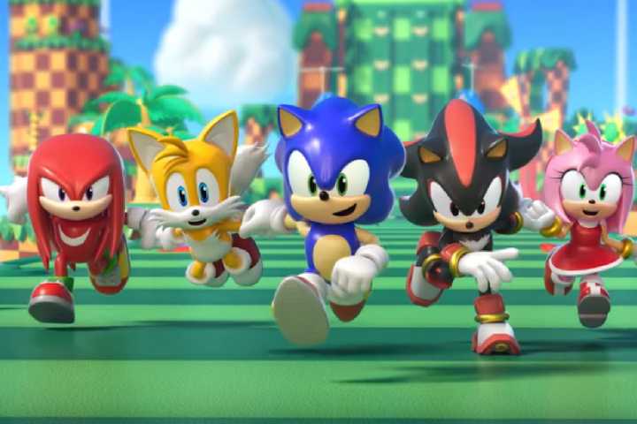 Knuckles Tails Sonic Shadow and Amy in Sonic Rumble