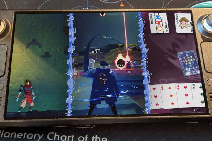 Thumbnail for the best Steam Deck Roguelikes article, featuring Dead Cells, Risk of Rain 2, and Balatro.