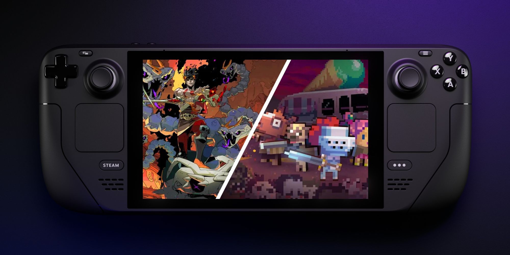 Steam Deck Thumbnail with Hades and Death Road to Canada