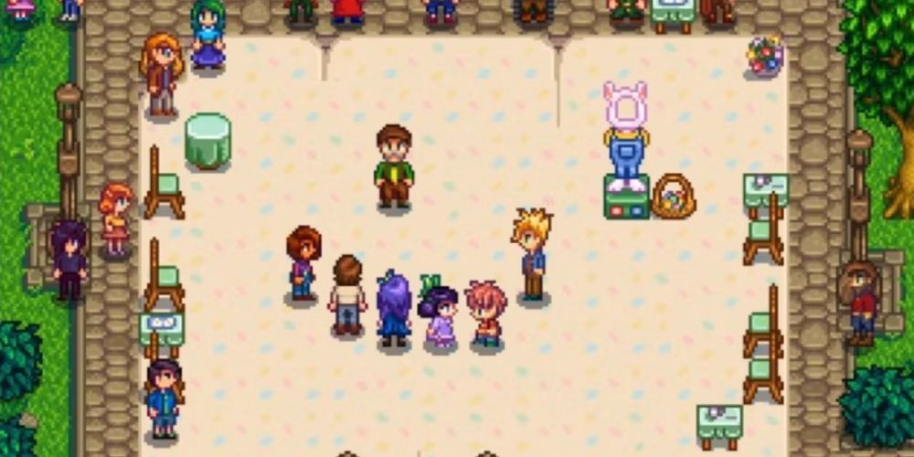 The Egg Hunt At The Egg Festival in Stardew Valley