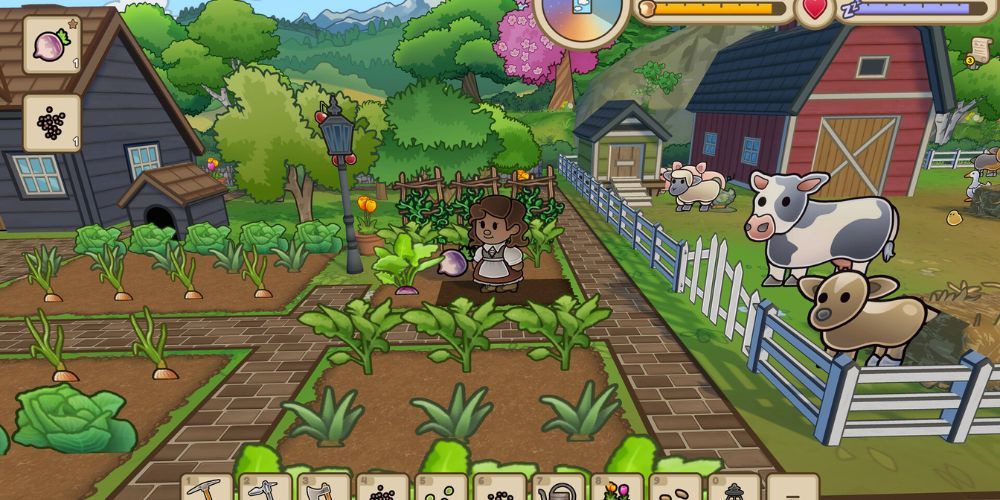 Harvesting Turnips in Echoes of the Plum Grove